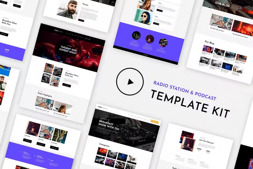 RareRadio | Music & Streaming Elementor Template Kit Latest Version